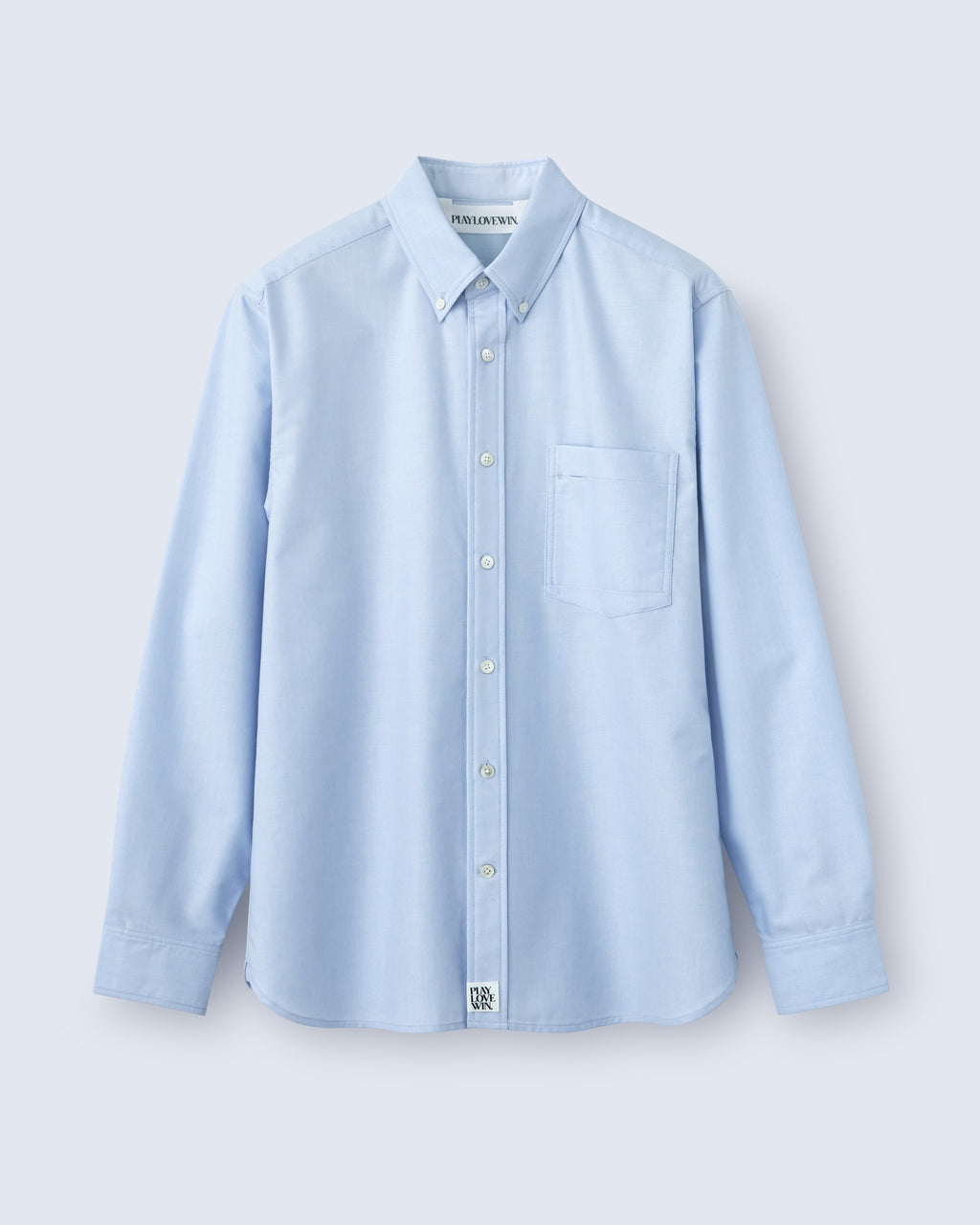 Spencer - High Twist Oxford in Light Blue - flat shot
