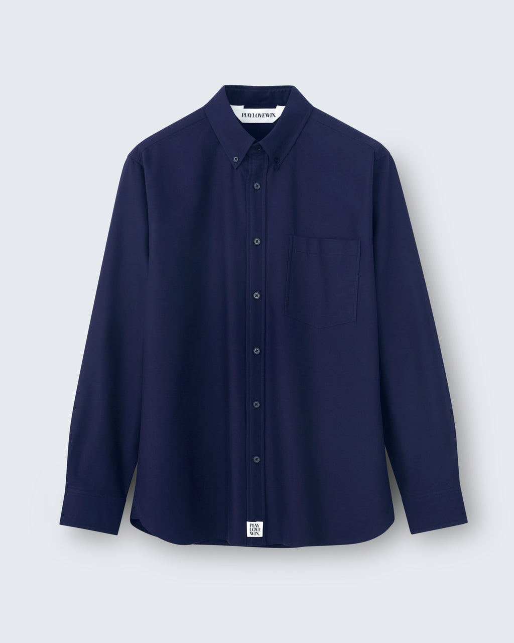 Spencer - High Twist Oxford in Navy - flat shot