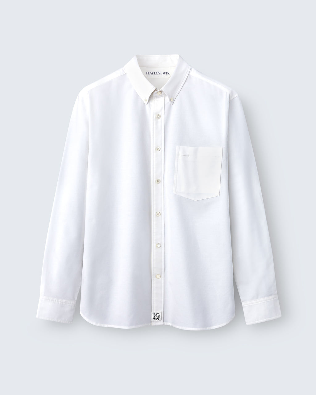 Spencer - High Twist Oxford in Optic White - flat shot