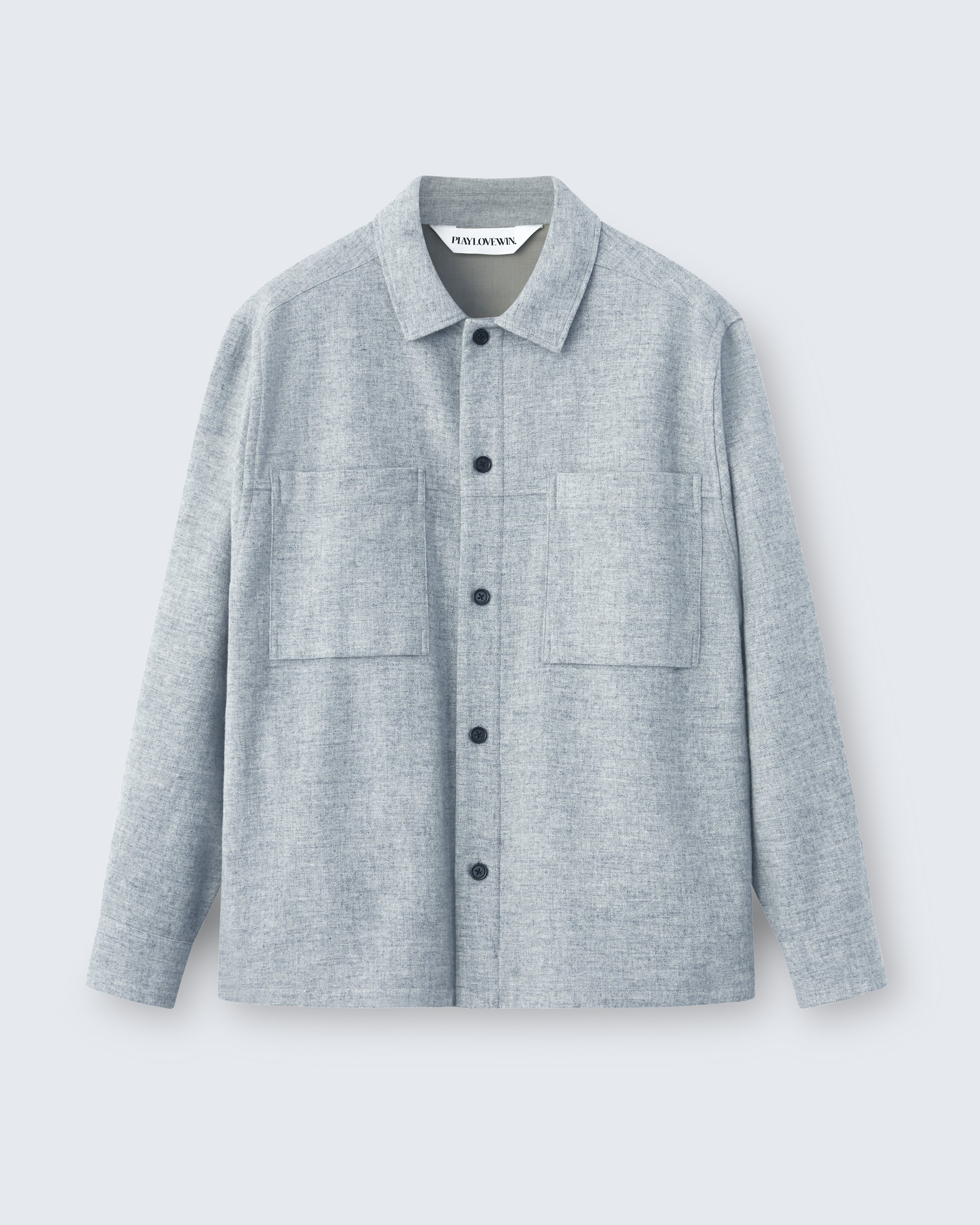 Victor - Brushed Wool Flannel in Feather Grey - flat shot
