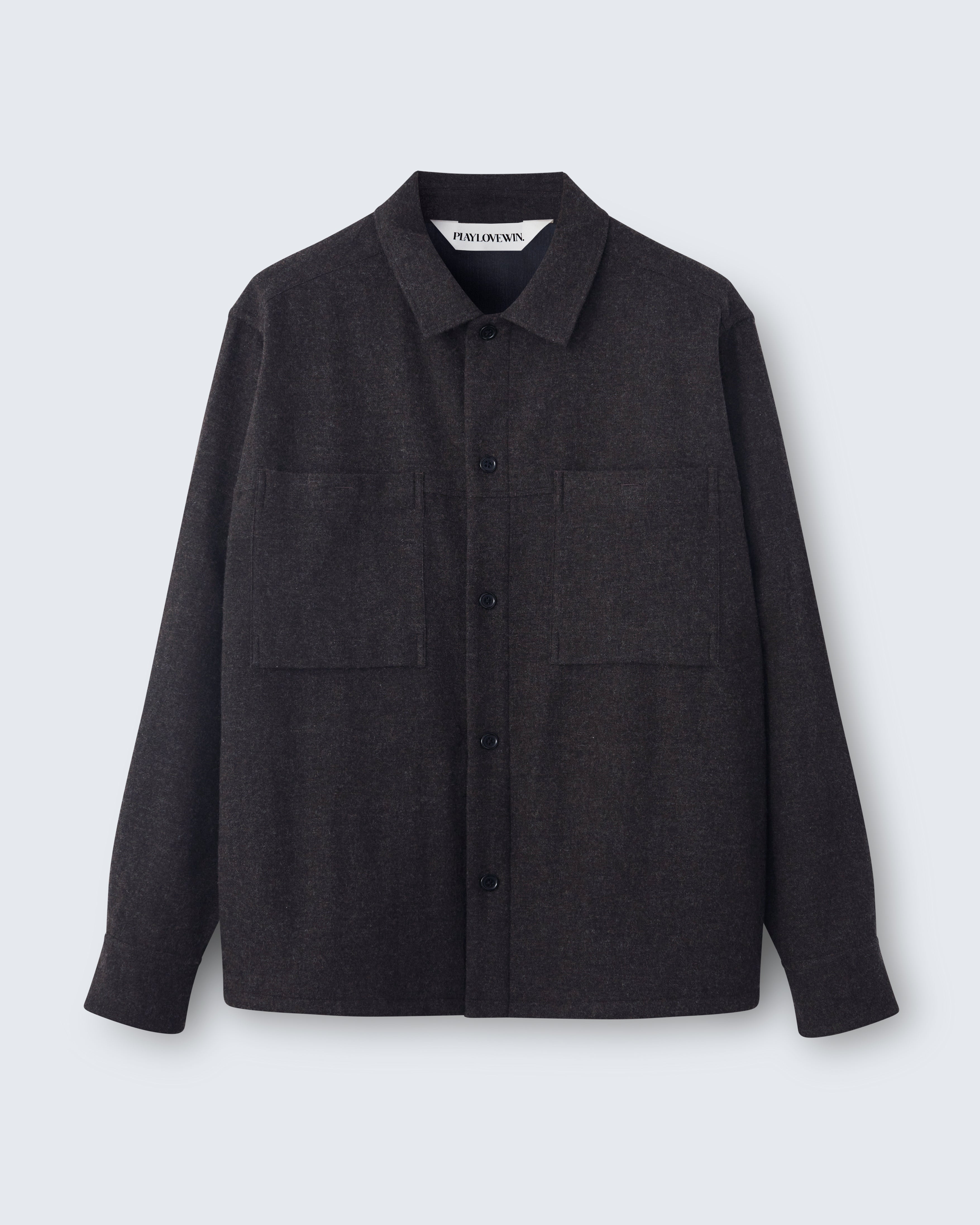 Victor - Brushed Wool Flannel in Hickory Brown - flat shot