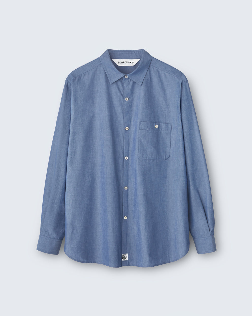 Walter - Breeze Technical Poplin in Chambray Blue - flat shot