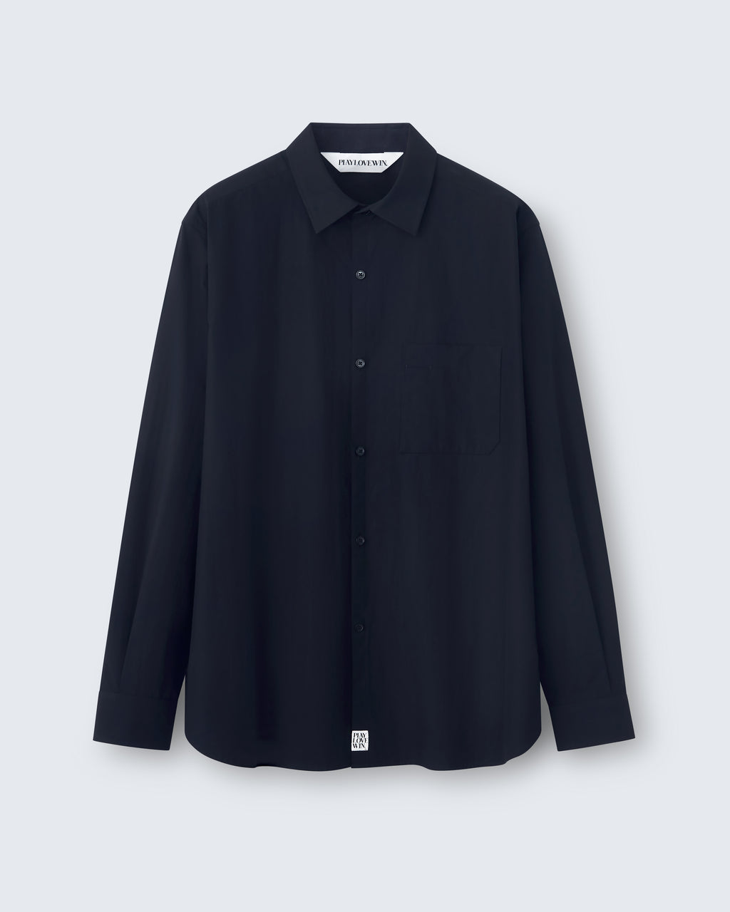 Walter - Cotton Broadcloth in Black - flat shot