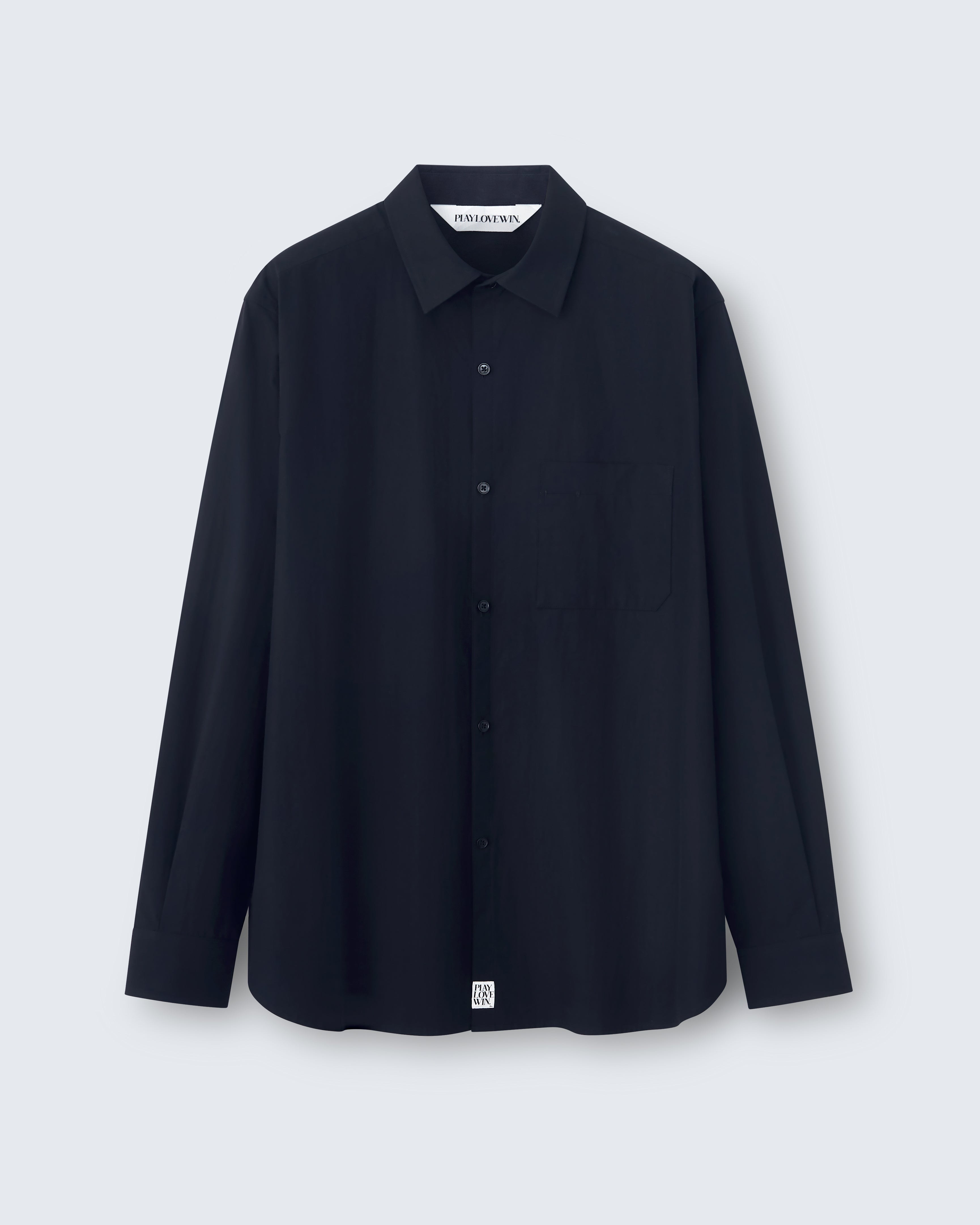 Walter - Cotton Broadcloth in Black - flat shot