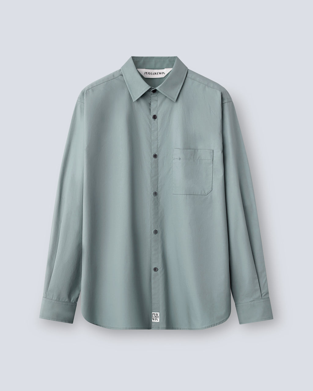 Walter - Cotton Broadcloth in Sage Green - flat shot