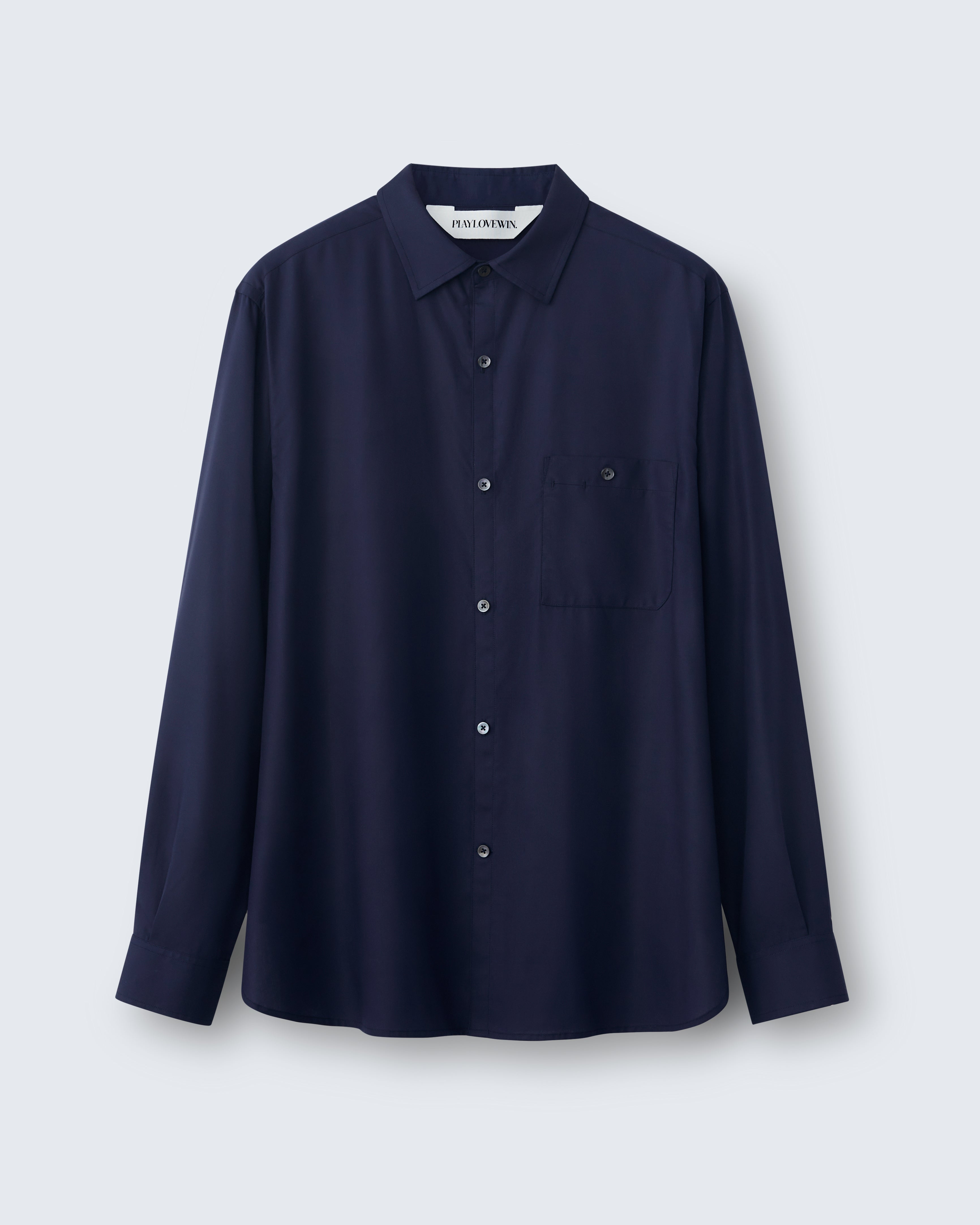 Walter - Tencel in Navy - flat shot