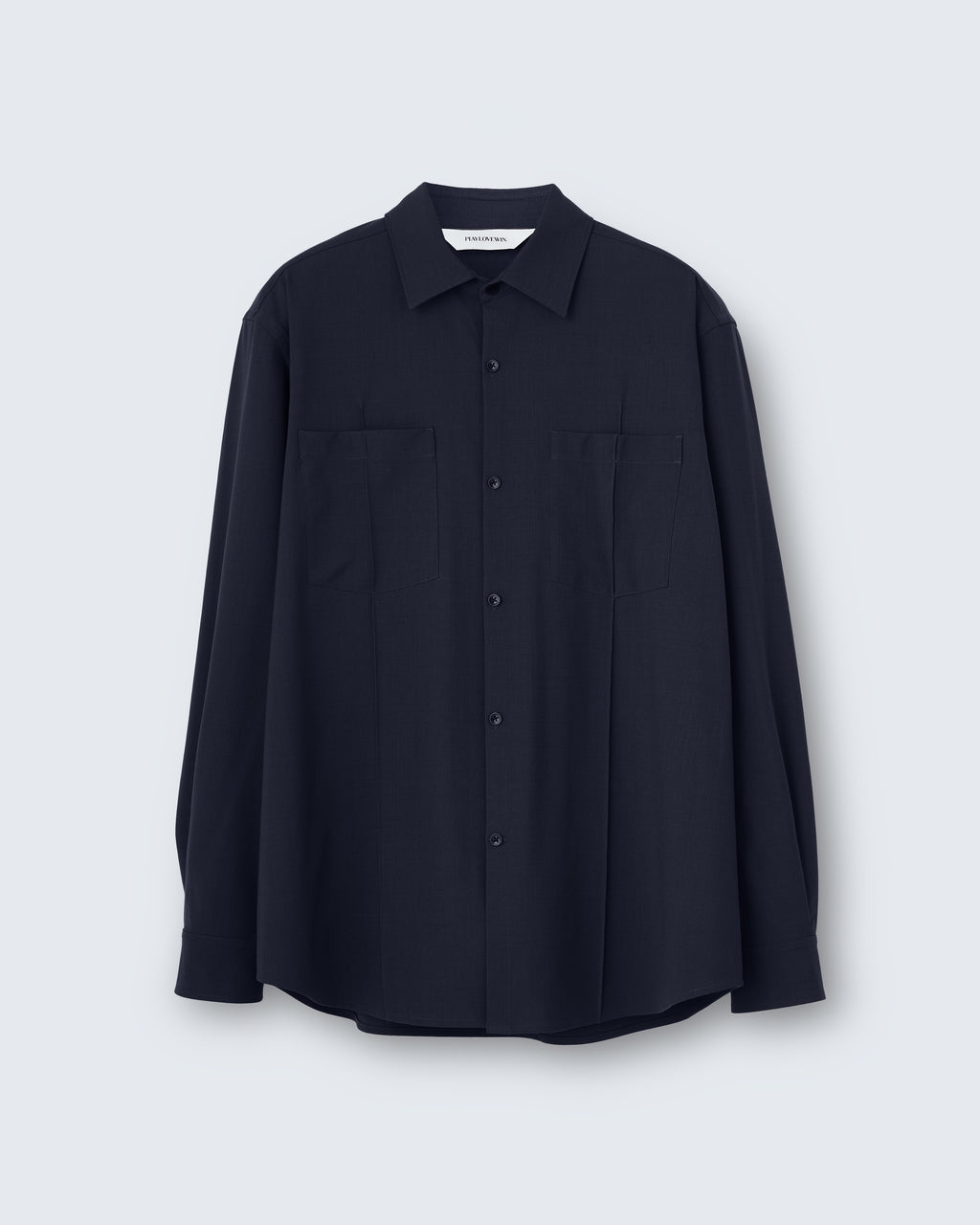 William - Wool Poplin in Black - flat shot