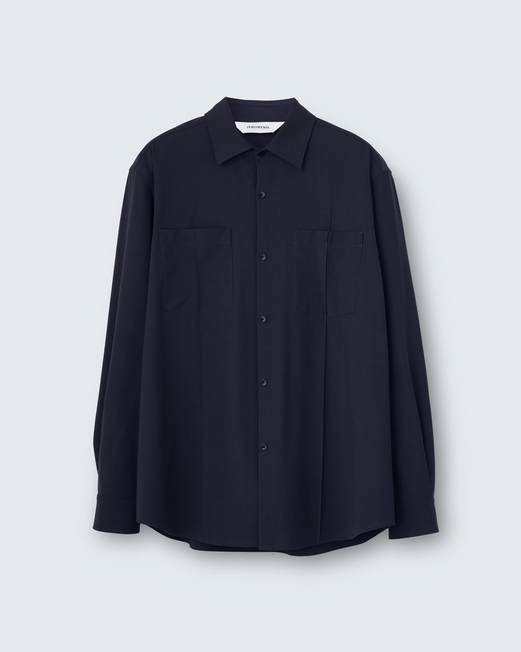 William - Wool Poplin in Black - flat shot